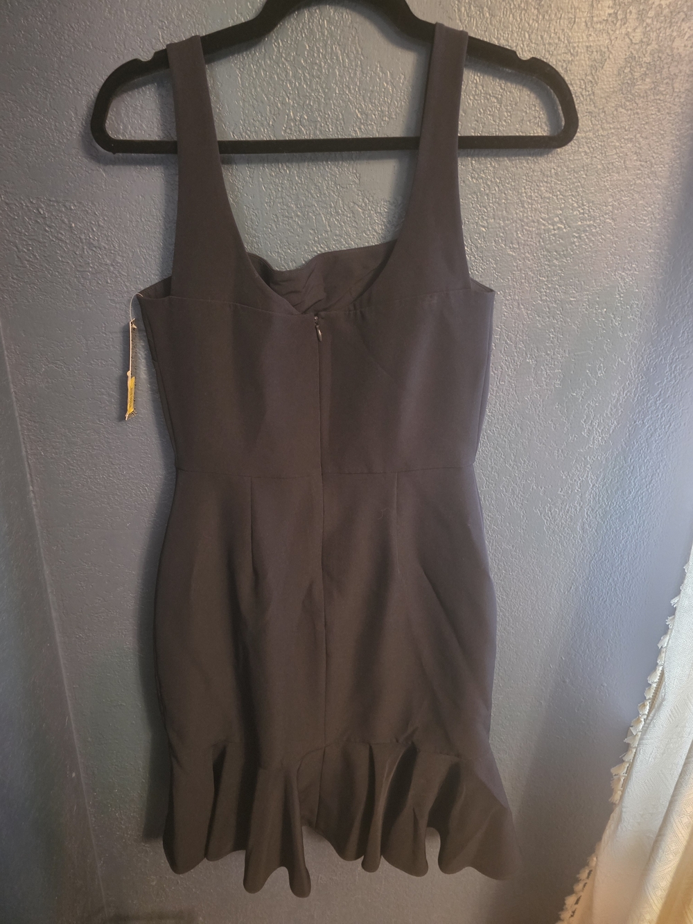 Gianni Bini Black Sleeveless Ruffle-Hem Midi Dress